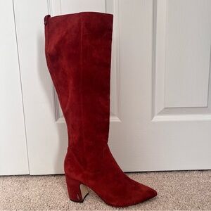 Sam Edelman HAI Knee High Suede Boot Paprika 9.5